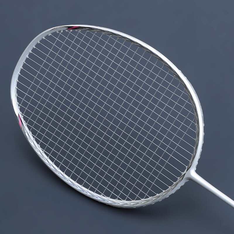 Carbon Badminton Rackets Padel Super Light 5U Racket With Strings Bags Carbon Fiber Racquet Strung Free Grip