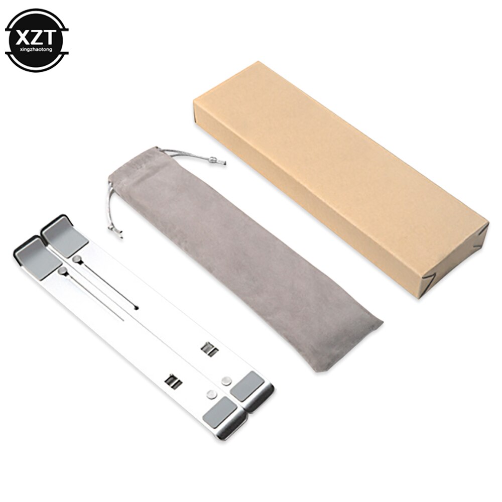 Bærbar stativ højdejusterbar aluminium bærbar stigeholder bærbar ergonomisk notesbog  to 17 tommer til macbook air pro