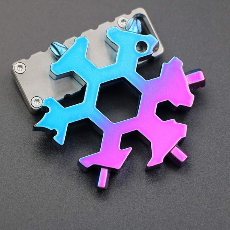 Mintiml™18-in-1 Edelstahl Schneeflocken Multi-Werkzeug bilden Schlüssel 420 Multifuction Achteckige Schlüssel Weihnachten