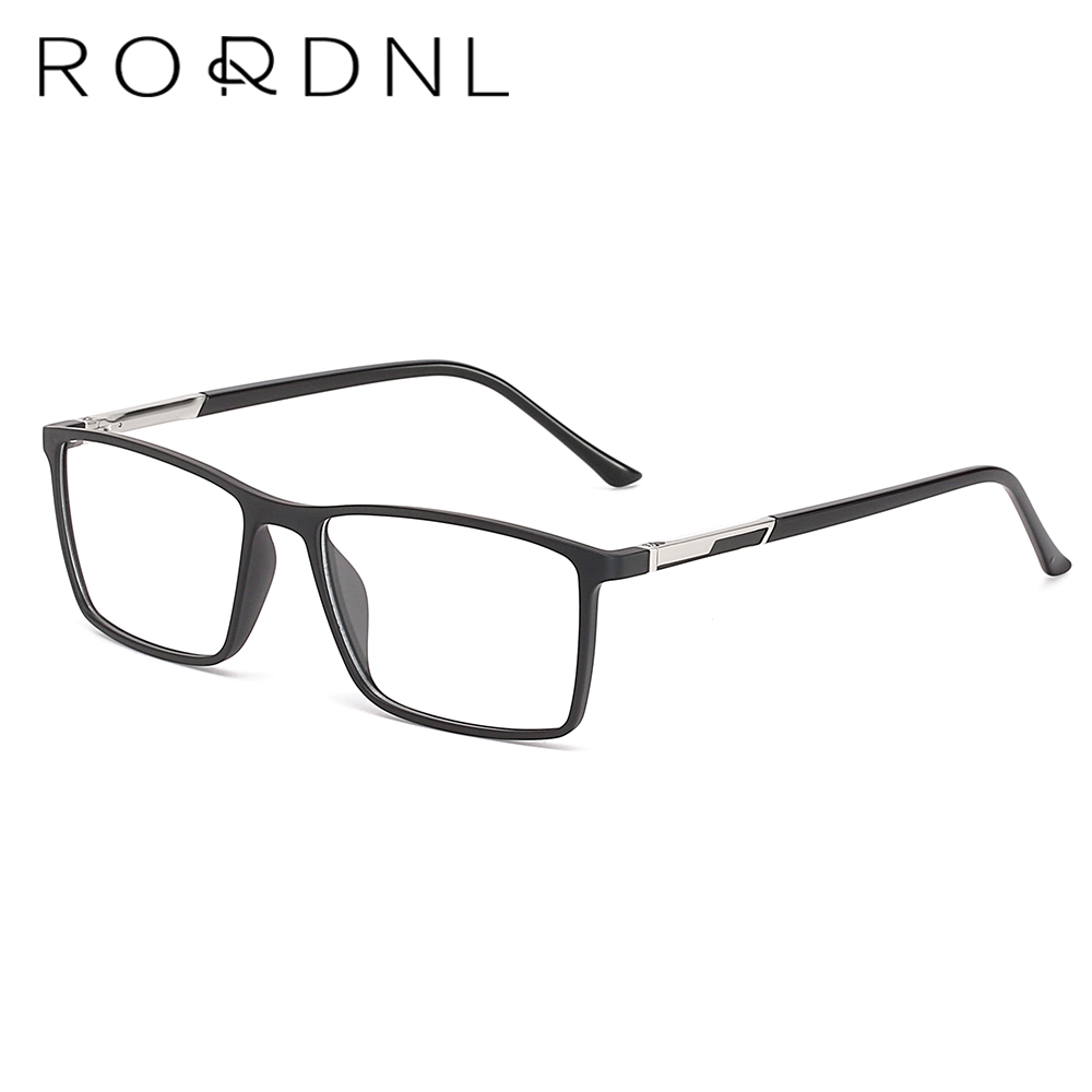 Montura de gafas graduadas para miopía para hombre, lentes ópticas de estilo de negocios, TR90, marco rectangular,