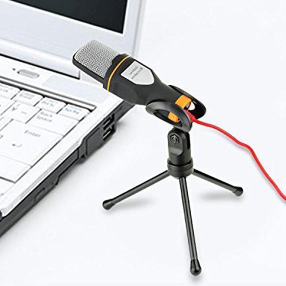 DC3.5mm wtyczka mikrofon kondensujący profesjonalny statyw teleskopowy MIC na Pc laptop nagrywanie wideo czat mikrofony robić gier