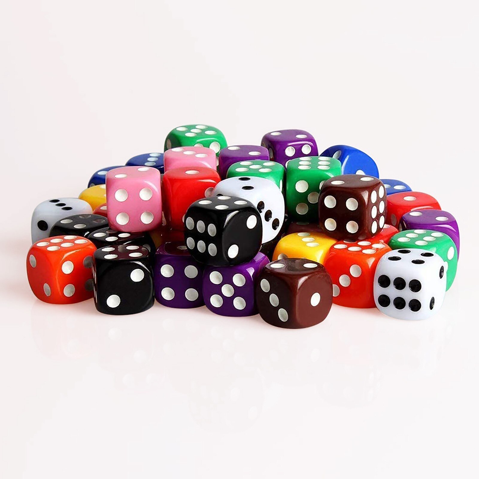 Plastic Standard Six-sided Dice Game Playing Games Dice With Velvet Bag For Bar Ktv Party Prefer Classification Color Party Game