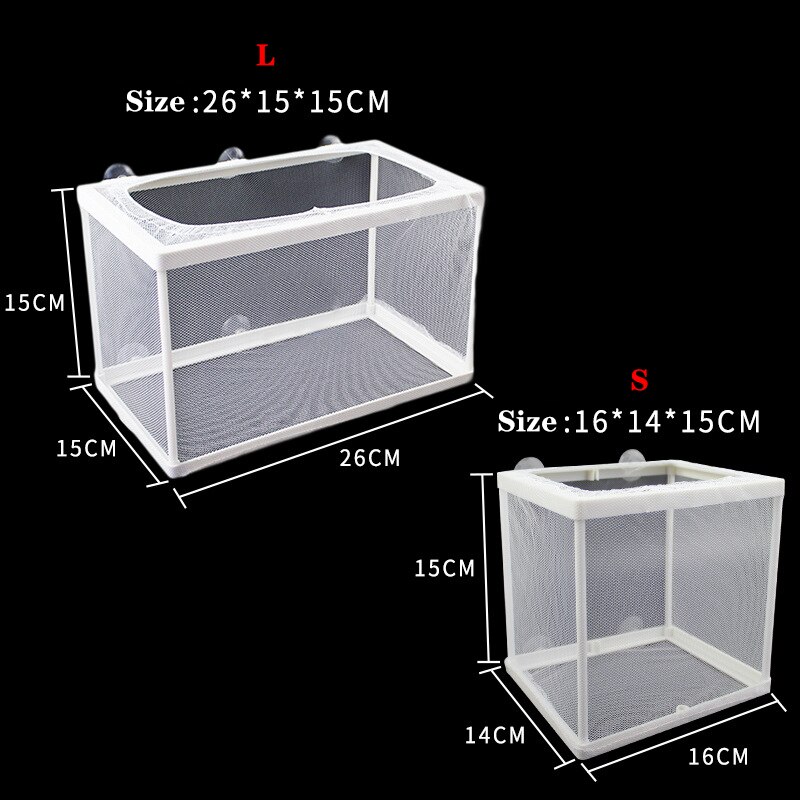 Fish Breeding Box, Acrylic Fish Isolation Box with Suction Cups, Aquarium Acclimation Hatchery Incubator for Baby Fishes Shrimp