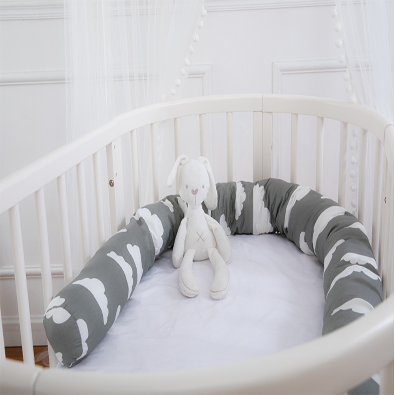 Gelukkig Fluit Pasgeboren Anti-Collisio Bed Hek Wasbare Baby Crib Bumper Peuter Beddengoed Set Slaap Anti-Collision Kids room Decor