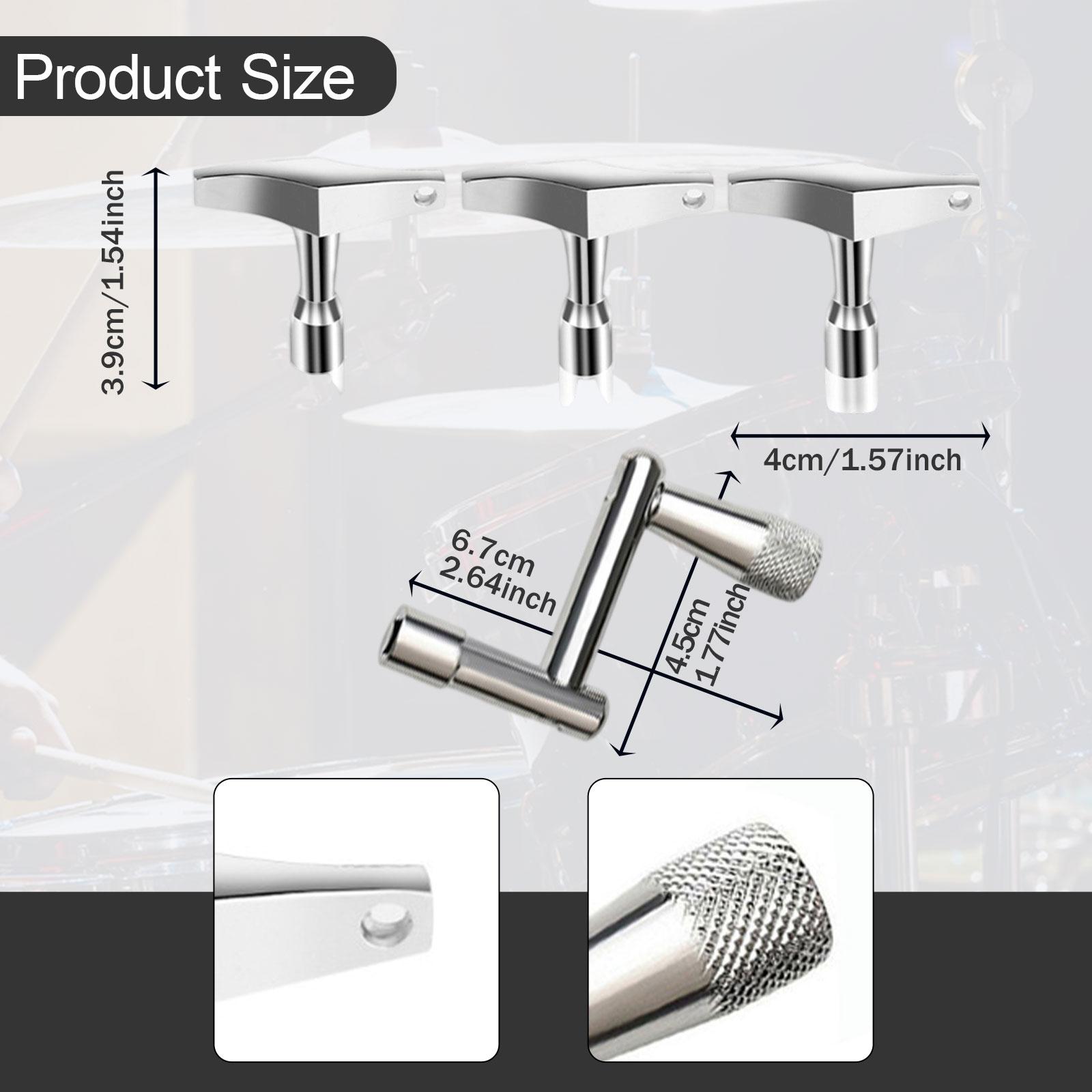 4 stks/set Drum Key Tuning Wrench Percussie Deel Hoofd Vervanging Boor Drum Key Handje voor Muziekinstrumenten Percussie