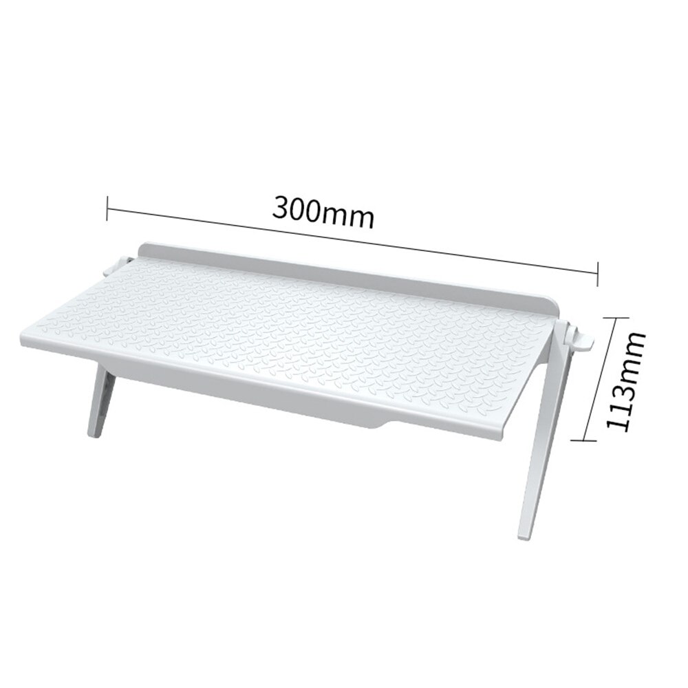 Fast Desktop Stand Foldable Shelf TV Box Router Shelf Set-top Box Bracket Holder Mini PC DVD Player Stand Rack: white 30x11.3cm