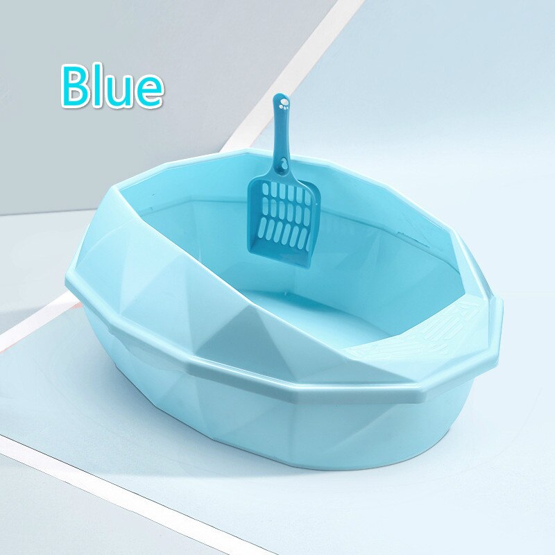 Litière de luxe pour chat, litière fermée, jardin, cuvette semi-automatique, toilette pour chat OO50MS: Blue