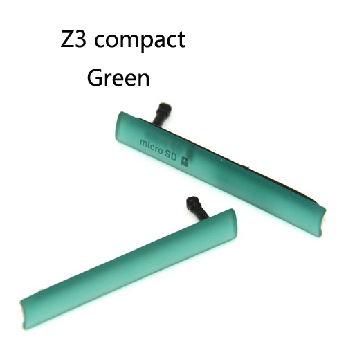 Funda protectora de polvo para Sony xperia z3 compact Mini M55W D5803 D5833 Z2 Z1, puerto de carga Micro SD USB y tarjeta SIM trasera: z3 compact Green