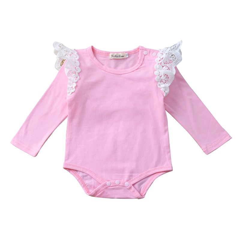 Mode Baby Meisjes Kleding Lange Mouw Baby Romper Katoenen Baby Ruches Rompertjes