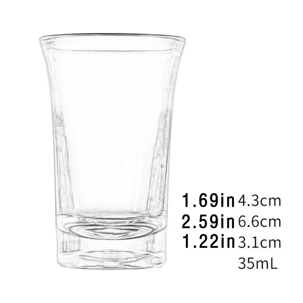 6pcs Drinks Alcohol Water Glass Portable Glass Cup Family Party Hotel Party Guest Cup Bar Accessories