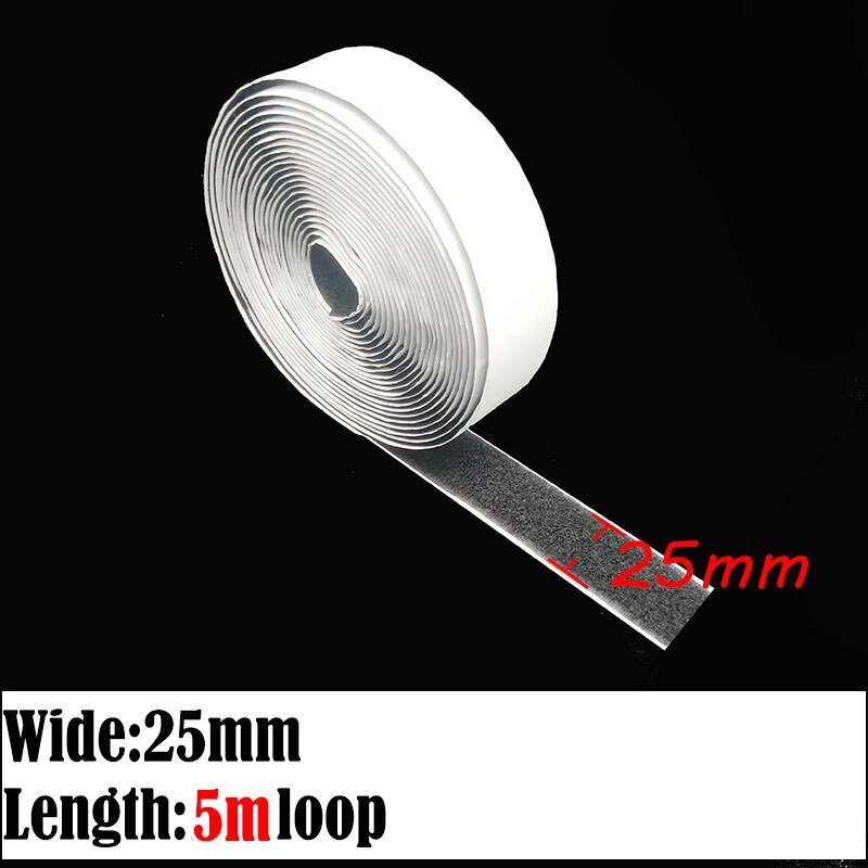 5 Meters/roll self-adhesive velcros hook and loop fastener tape adhesive velcros magic strap sticker velcros adhesive Glue DIY: 25mm 5m loop