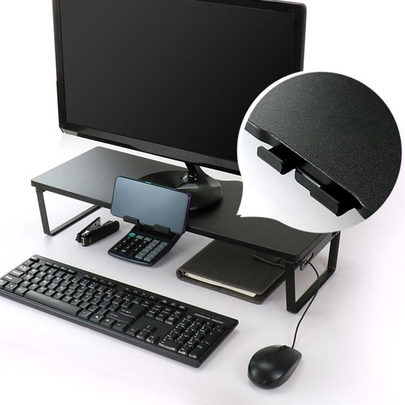Aluminium Monitor Stand Riser Hout Computer Universele Desktop Holder Bracket Organizer Voor Pc Laptop Macbook Home Office