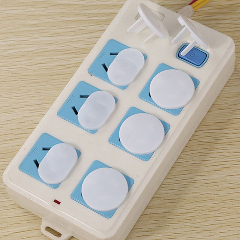 50Pcs Anti Electric Shock Plugs Protector Cover Cap Power Socket Electrical Outlet Baby Children Safety Guard Three holes