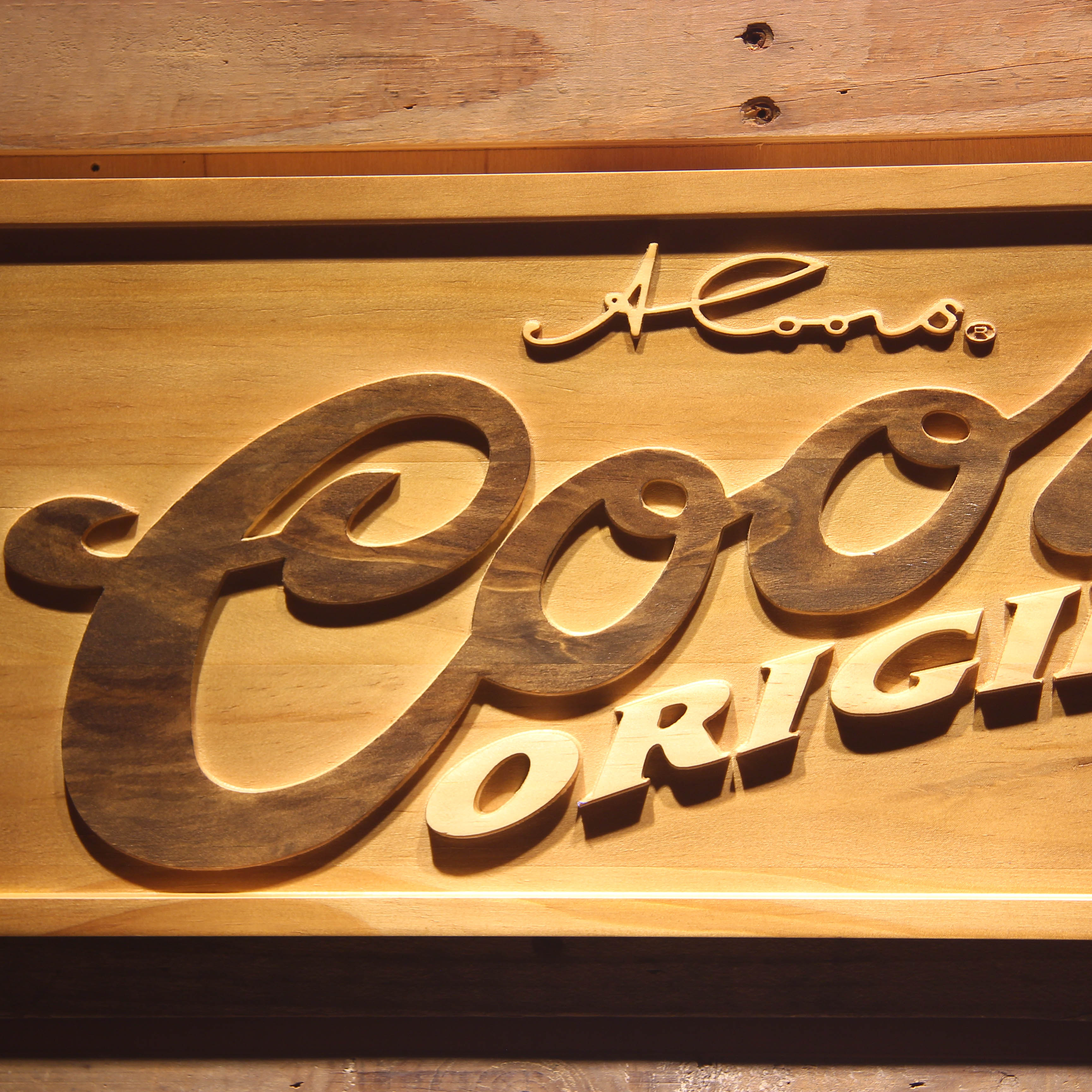 Coors Original Beer 3D Wooden Bar Signs