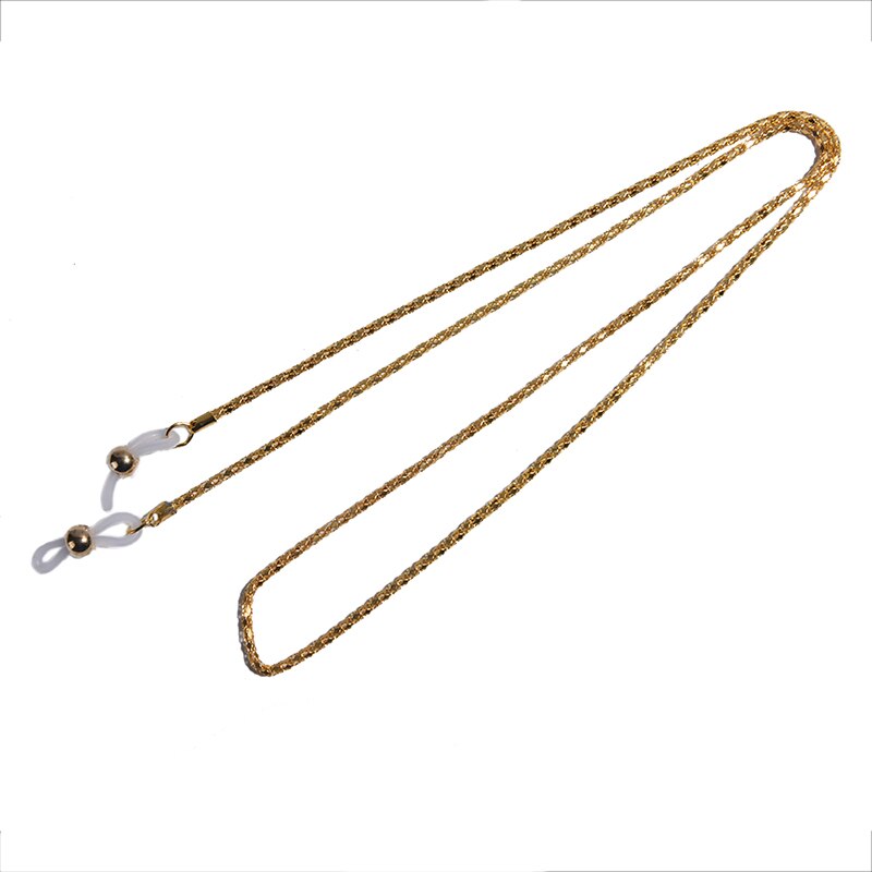 1 stuk  or 3 stuks 75cm zonnebrillenkoord metalen brillenkoord ketting voor leesbrillen 3 kleuren: Goud