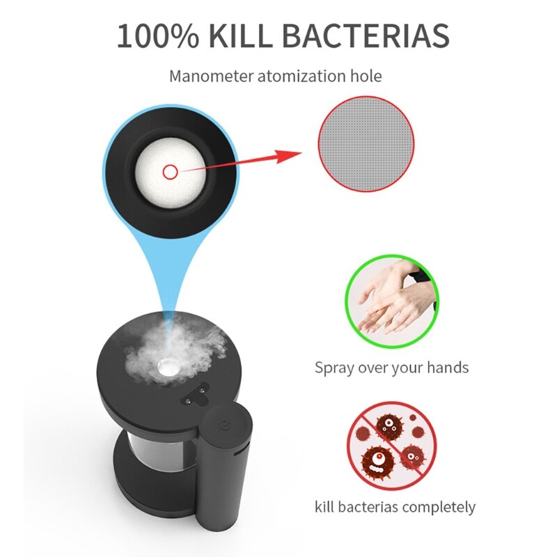 45ml Alcohol Spray Hospital Hand Sanitizer Machine Soap Dispenser Automatic Touchless Touch Free Smart Soap Dispenser