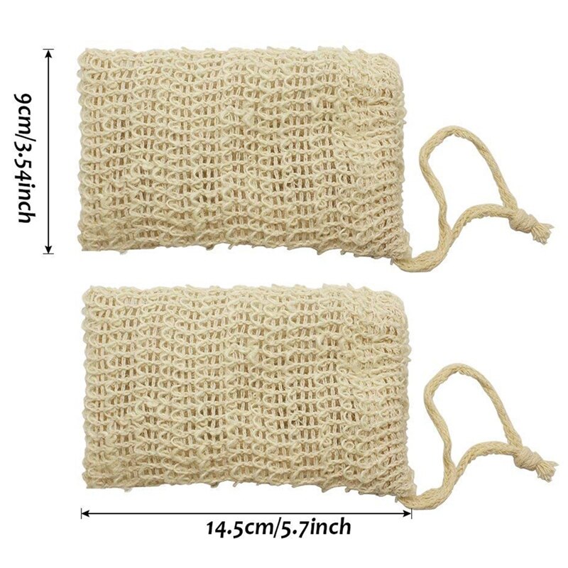 Newest 30 Pack Natural Sisal Soap Bag Exfoliating Soap Saver Pouch Holder