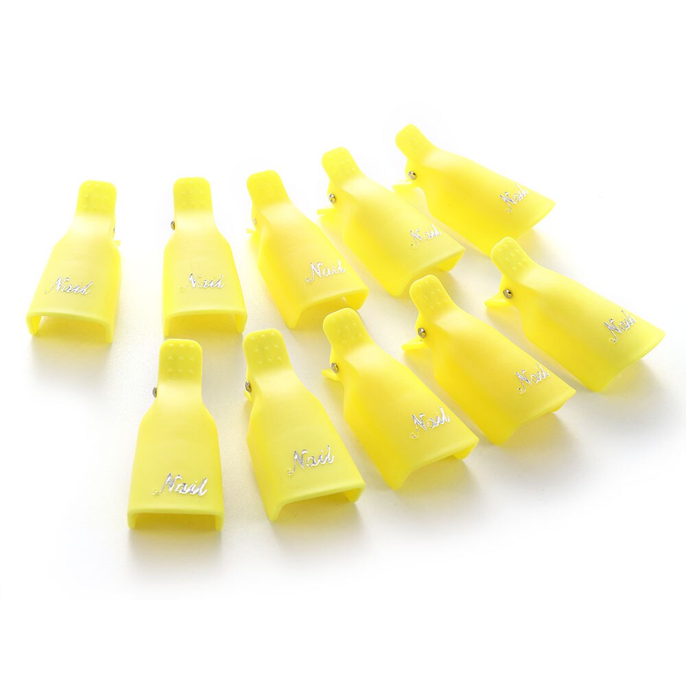 10 Stks/zak Nagellak Remover Set Plastic Hand Nail Soak Off Uv Gel Clip Cap Benodigdheden Voor Professionals Gereedschap manicure: TA391