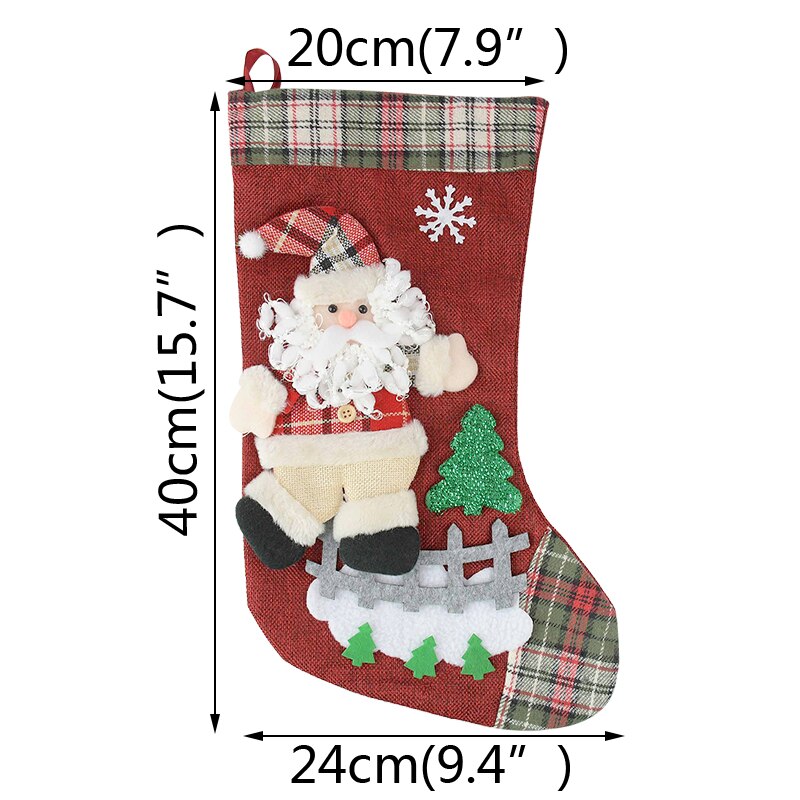Kerst Cadeau Zakken Kerst Kous Kerstboom Ornamenten Voor Thuis Nieuwjaar Sokken Noel Natal Navidad Decoratie Kids