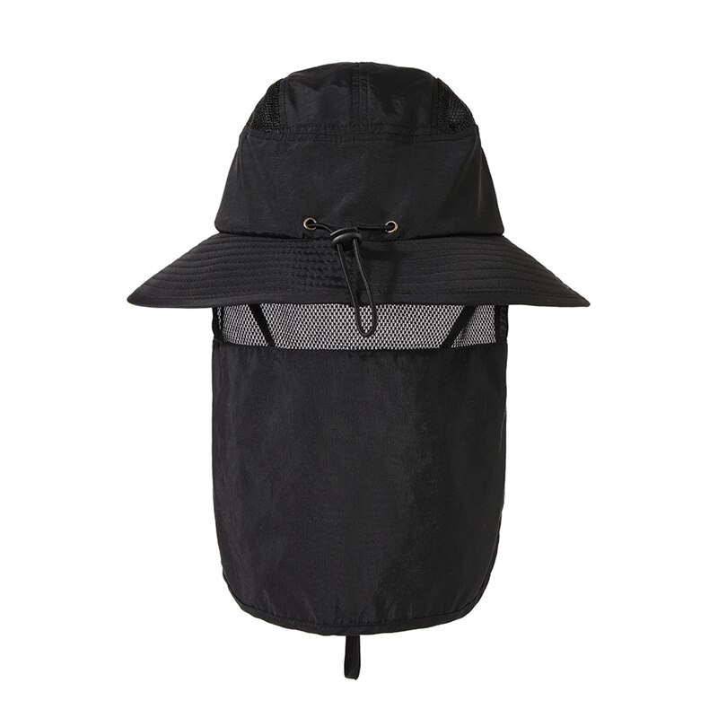 Zomerse heren upf 50+  zonnebeschermingspet met brede rand, vissershoed met nekflap, nekbedekking, emmerhoeden: B