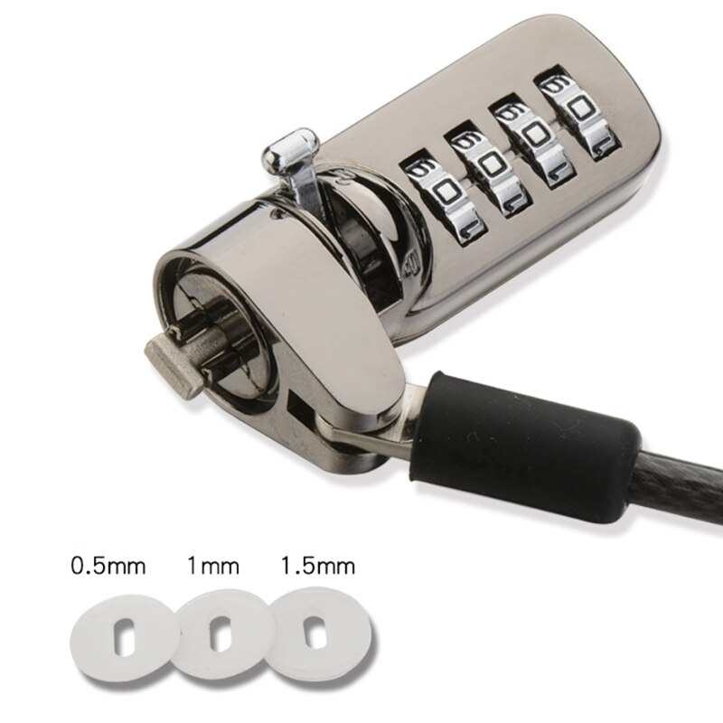 OOTDTY Kensington Password Cable Lock for Monitor Digital Equipment Anti-Theft Lock Computer PC Laptop Protective Locker