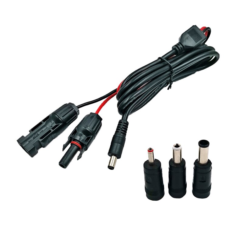Solar Panel Connectors to DC Extension Cable 16AWG With DC 5.5mmx2.1mm,DC 3.5x1.35mm,DC 5.5x2.5mm And DC8mm Adapter: DC Solar Cable