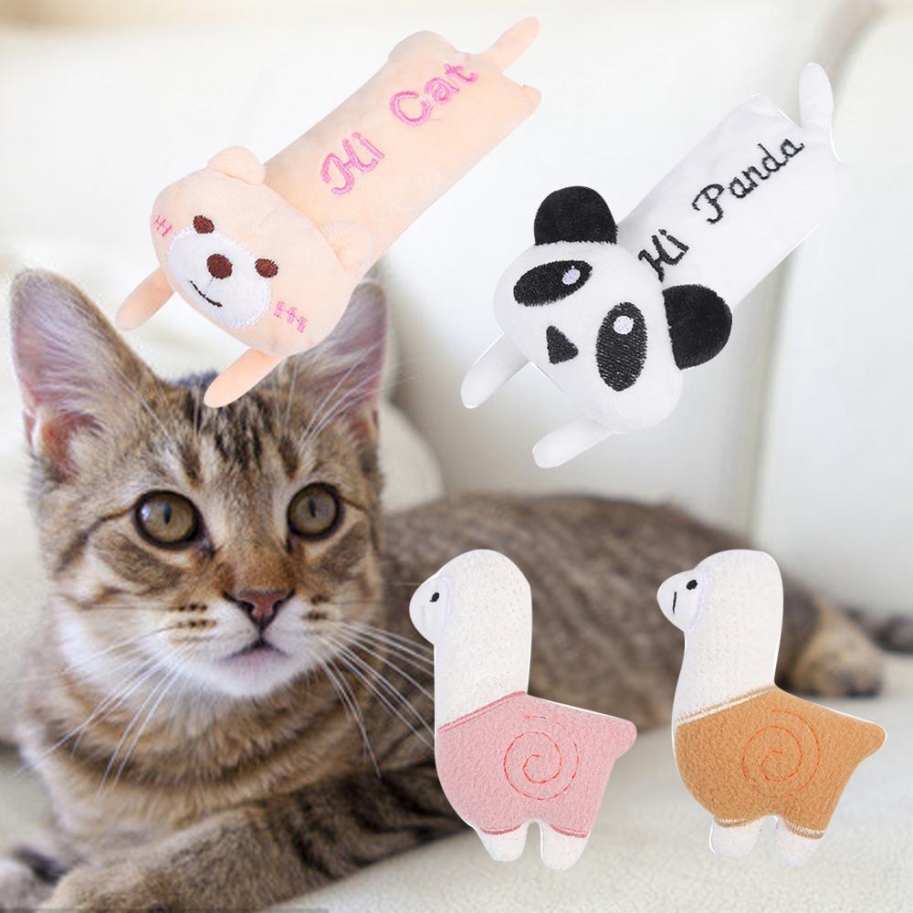 Jouet interactif en forme d&#39;alpaga Panda pour chat, accessoire pour animaux de compagnie