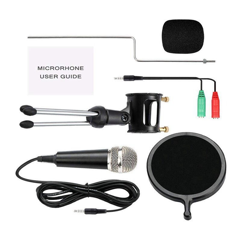 Recording Condenser Microphone Mobile Phone Microphone, Phone Used for Computer PC Musical Microphone: Default Title