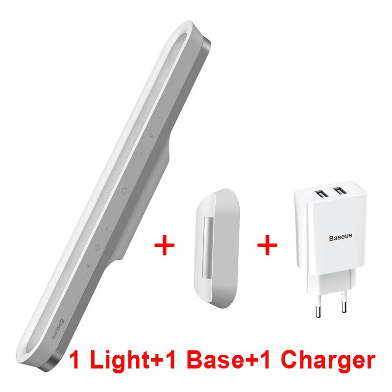 Baseus LED Desk Lamp Hanging Magnetic Table Lamp for Study Cabinet Light USB Rechargeable Stepless Dimming Dormitory Night light: Type 3