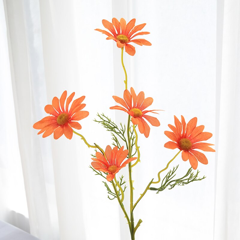 52cm biała stokrotka nietkane materiały bukiet kwiatów sztuczne kwiaty wysokiej jakości walentynki akcesoria robić dekoracji wnętrz ślub: SMTXCJ014