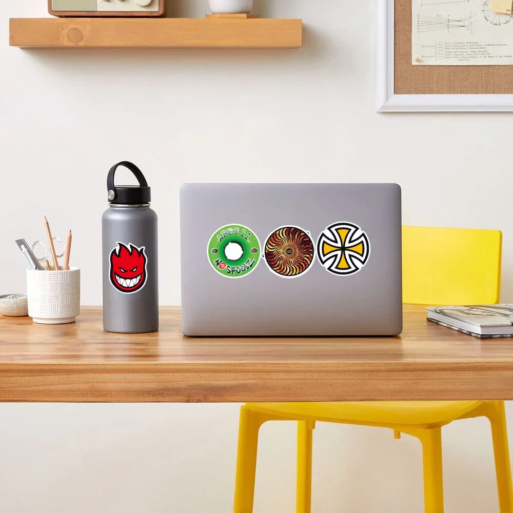 100PCS Cool Brand Logo Stickers Aesthetic Skateboard Laptop Motorcycle Phone Car Graffiti Sticker Decal