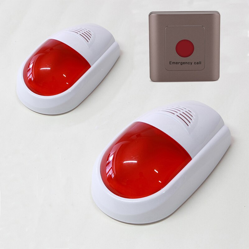 Wireless Sound Light Alarm System Waterproof Emergency Panic E6 Button Alarm Emergency Call System with Call Button Call Bell