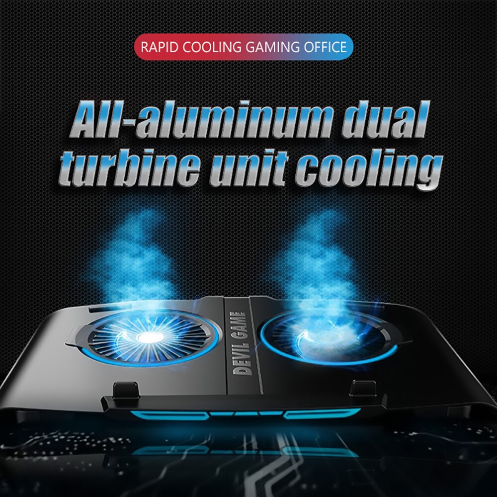 Fivetech Laptop Koeler Voor Macbook Air Pro Notebook Cooling Pad Met 2 Stille Ventilatoren Voor 13-17Inch Draagbare verstelbare Laptop Stand