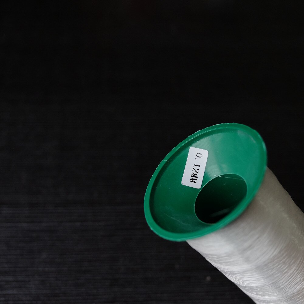 mm 0.12mm 6600M Crystal clear Nylon Monofilament Transparent and Invisible thread Stitching for lightweight White and Black