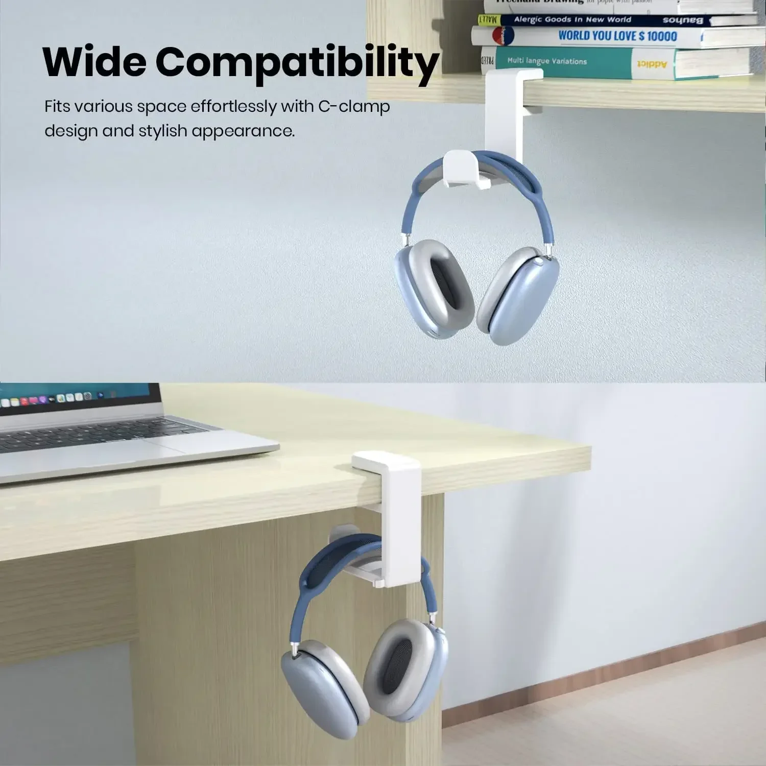 Soporte Para Auriculares De Escritorio - Compatible Con Todos Los Modelos, Diseño Desmontable Y Estable (color Rosa)