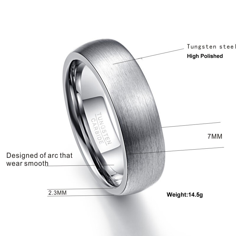 Uomini Anello 100% del Carburo di Tungsteno Gioielli da Uomo Fedi Nuziali Anelli para hombres Pierscienie