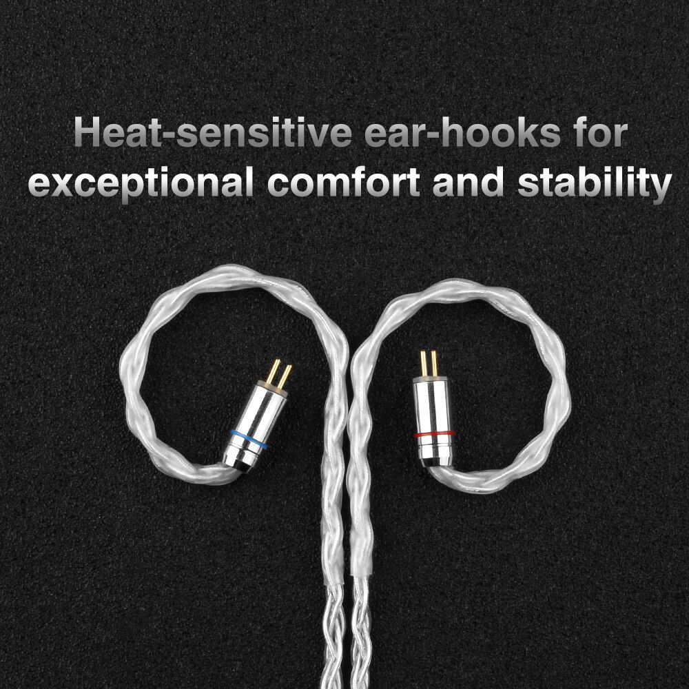 TRN T3 Cable de plata pura de 8 nucleos 2,5/3,5 MM con conector MMCX/2 pines Cable mejorado para TRN V90 V80 KZZS10 AS10 CCA C16