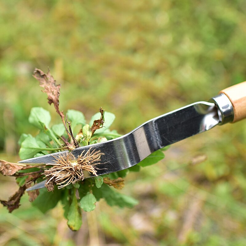 Cabezal de Metal para jardín, deshierbe Manual con mango de madera, elimina pala para malas hierbas, utensilios de corte para patio, 1 ud.
