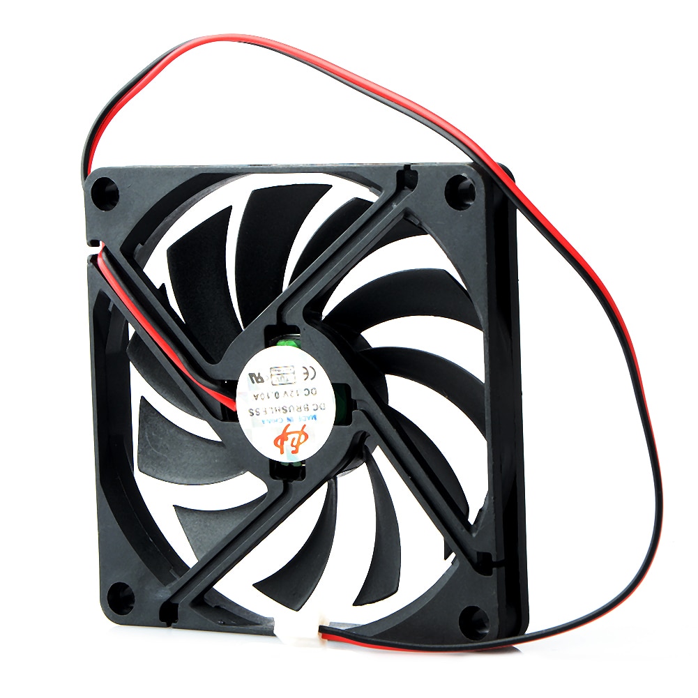 1 stk 80mm 2 pin  dc 12 volt 2p stik køleblæser til computer kabinet cpu køler radiato 8010 dc aksial flow køler køler blæser