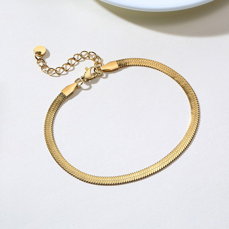 Niet Aantastende 18k Gouden Waterdichte Enkelband Kettingarmband