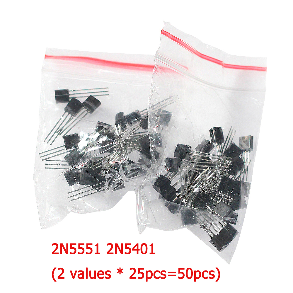 50-900PCS Transistors kit NPN PNP S8050 S8550 S9012 2N3904 2N3906 C1815 A1015 MJE13001 BC327 BC337 BC517 BC547 BC548 BC549 BC558: Blue