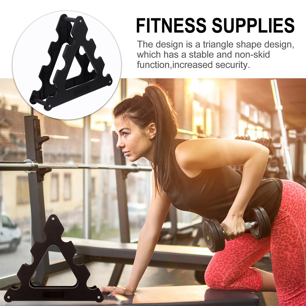 2pcs Hand Weights Rack Triangle Dumbbell Holder Storage Racks for Home Gym