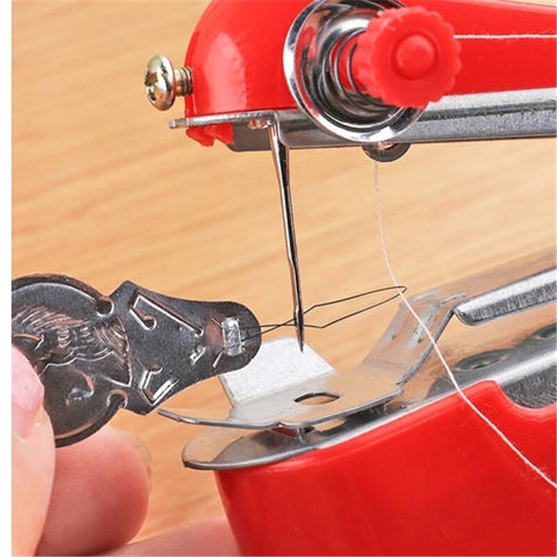 Portable Mini Hand Sewing Machine Household Quick Stitch Sew Sewing Tool Sewing Cloth Fabric Handy Needlework Sewing Accessories