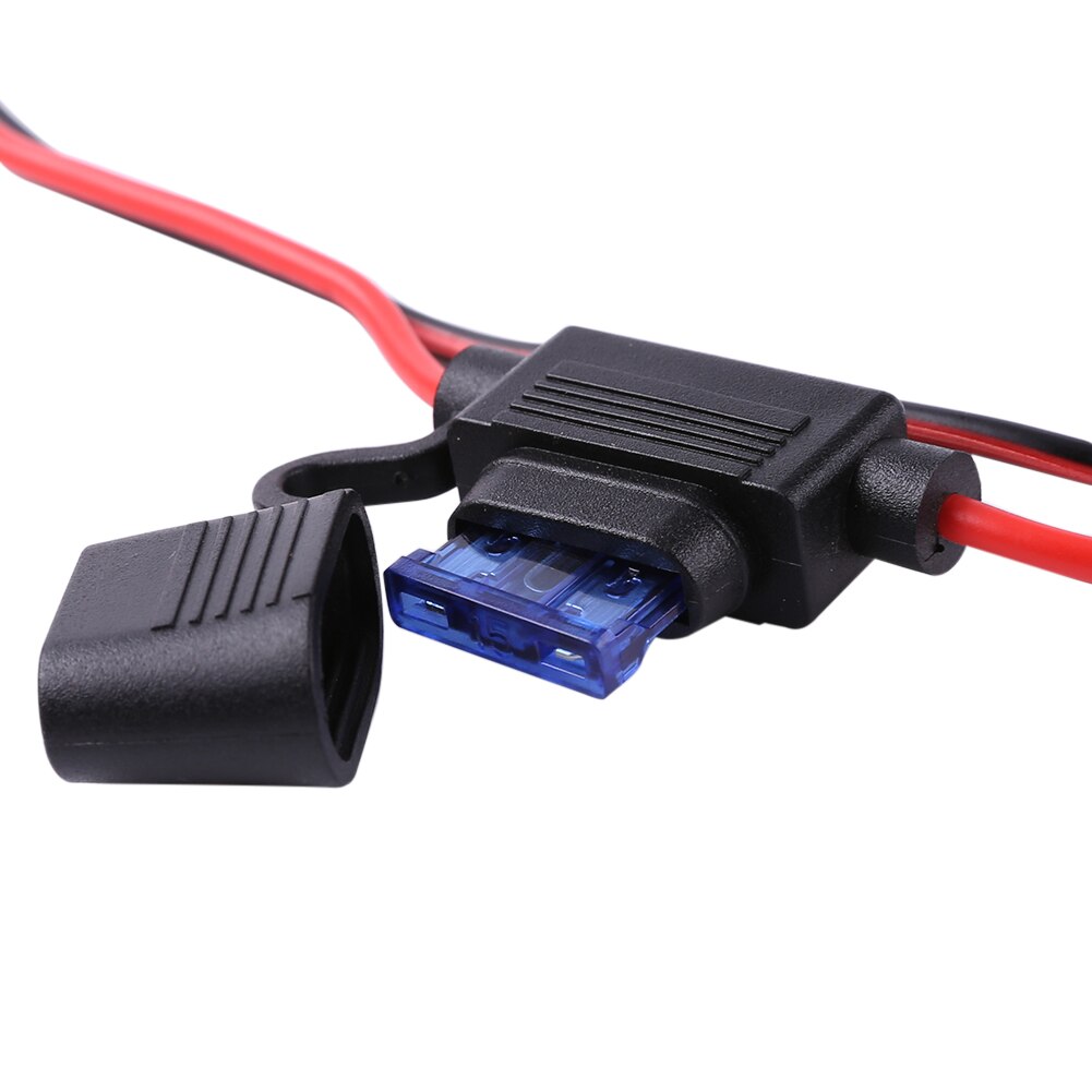 Adaptador de enchufe hembra para mechero de coche, 12V y 24V de CC, para motocicleta y camión, con fusible y Cable de 10A