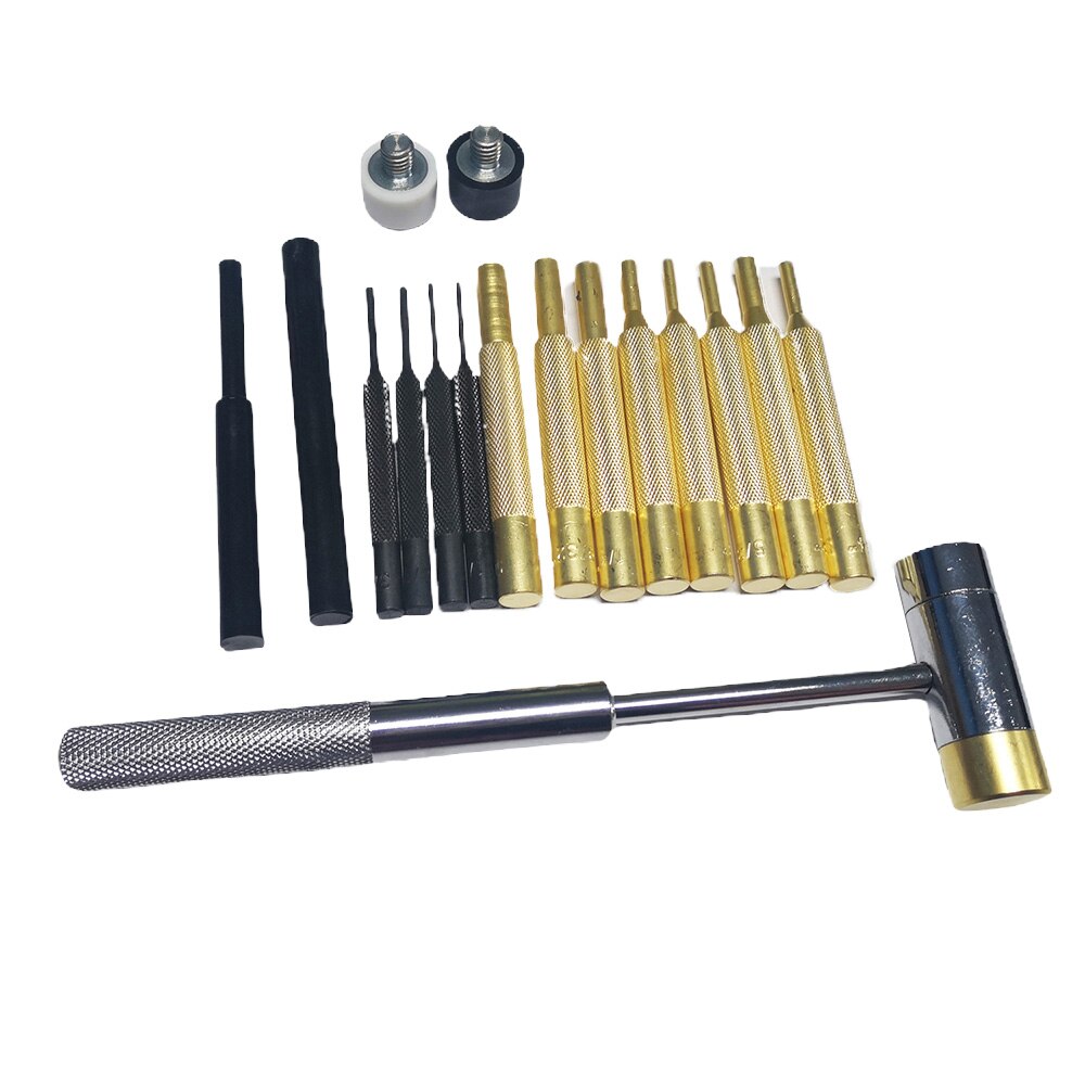 Roll Pin Punch Set Double-Faced Hammer Brass Steel Shooter with Brass Head And Lastics Head MaintenanceTool