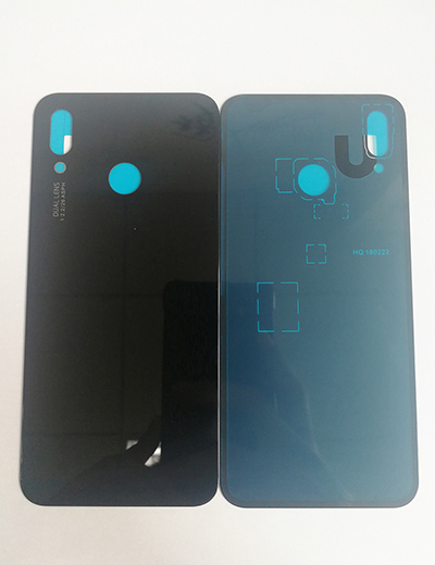 Q & Y QYJOY coperchio posteriore batteria per Huawei P20 Lite custodia per HUAWEI P20 Lite sostituzione custodia + custodia obiettivo in vetro fotocamera posteriore: nero