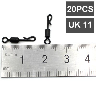 20pcs Fishing Rod Guide Tips & Swivels Kit - Stainless Steel Rolling Swivels, Fishing Connectors, Snaps For Sea & Freshwater Fishing