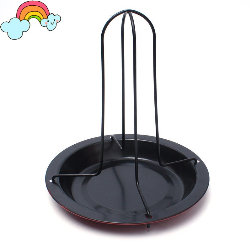 Rvs Rechtop Kip Koffiebrander Rack Met Kom Tin Non-stick Koken Tools Bakken Pan Barbecue Grillen Bbq Accessoires