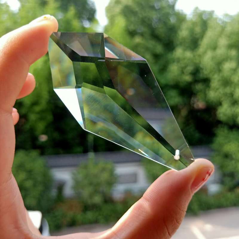 75Mm Diamant Geslepen Kristallen Prisma Lamp Kroonluchter Kristallen Decor Glas Hanger Diy Suncatcher Opknoping Ornament Pijl Lance