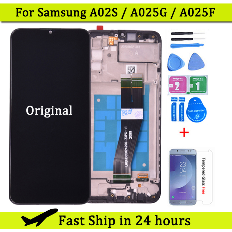 6.5 &quot;Originele Lcd Voor Samsung Galaxy A02s A025 Lcd Met Frame Touch Screen Digitizer Lcd Voor Samsung SM-A025F A025G display